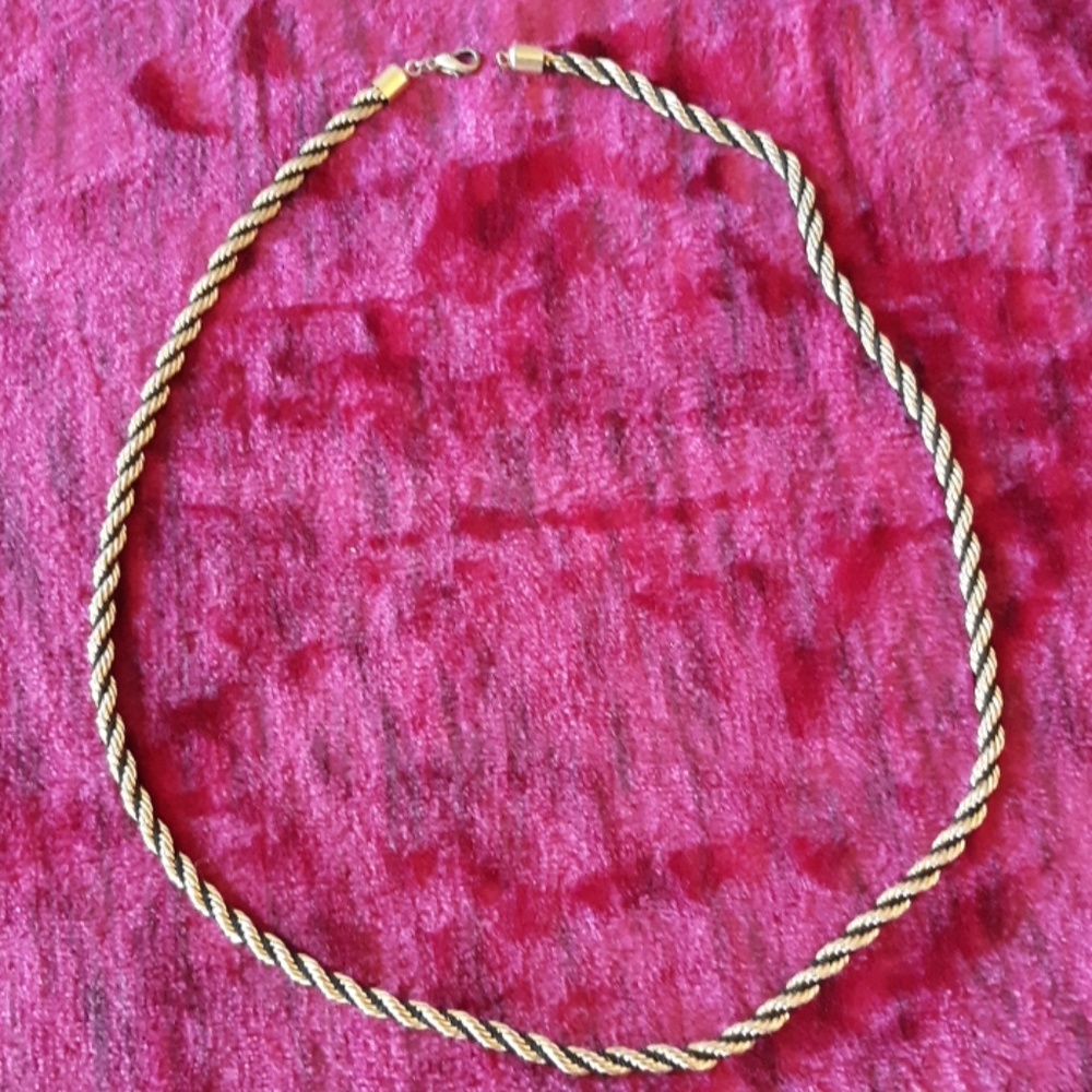 Gold and black 23 inch necklace